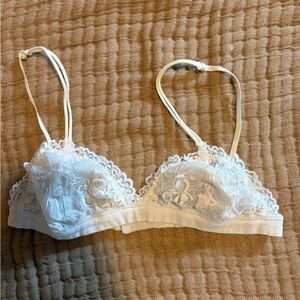 Elegant White Lace Bralette